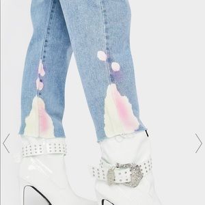 Just Black Morning Sky Denim Mom Jean